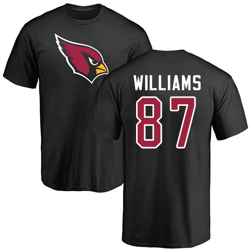 Arizona Cardinals Men Black Maxx Williams Name And Number Logo NFL Football #87 T Shirt